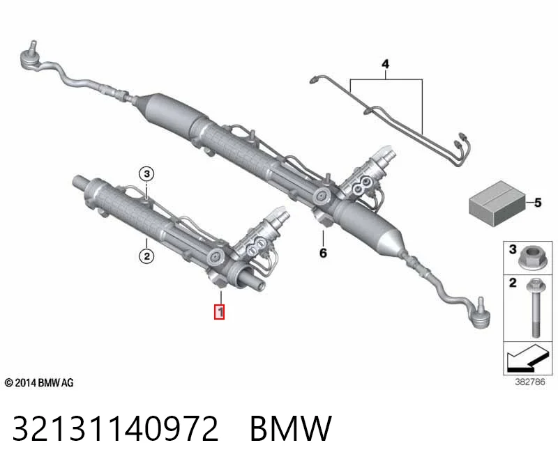 32131140972 BMW Listwa kierownicza (maglownica)