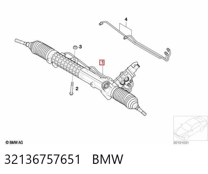 32136757651 BMW Listwa kierownicza (maglownica)
