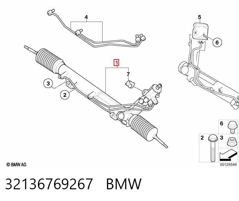 32136769267 BMW Listwa kierownicza (maglownica)