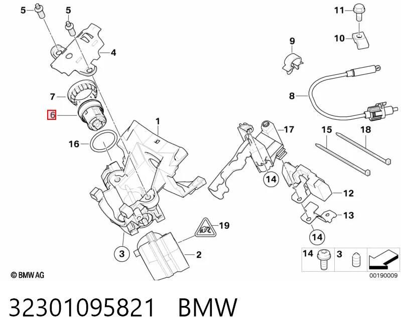 32301095821 BMW Wkładka stacyjki zapłonowej