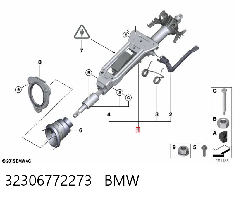 Kolumna (wał) kierownicza (kierownicy) do BMW 1  E81