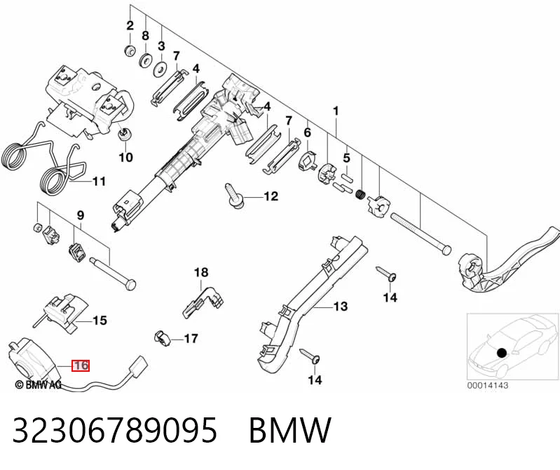32306789095 BMW Czujnik kąta skrętu kierownicy