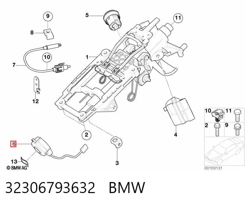32306793632 BMW Czujnik kąta skrętu kierownicy