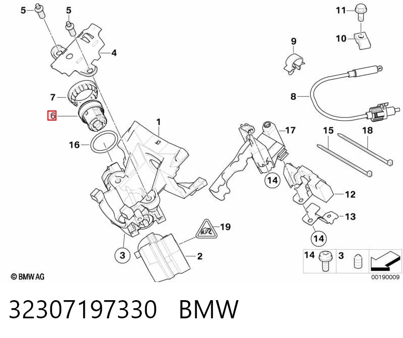 32307197330 BMW Wkładka stacyjki zapłonowej