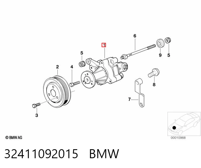32411092015 BMW Pompa wspomagania hydraulicznego kierownicy