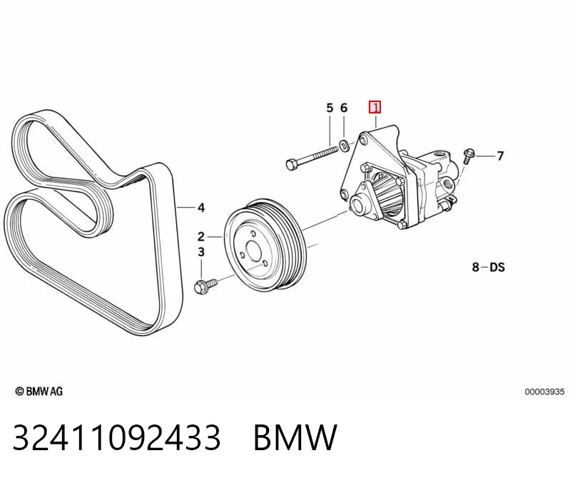 32411092433 BMW Pompa wspomagania hydraulicznego kierownicy
