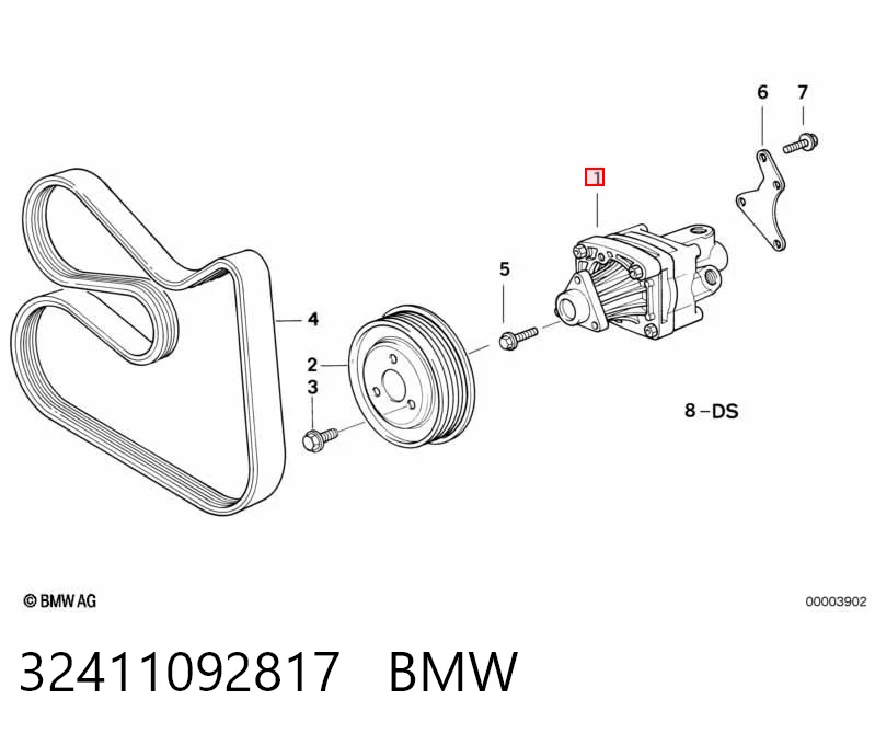 32411092817 BMW Pompa wspomagania hydraulicznego kierownicy