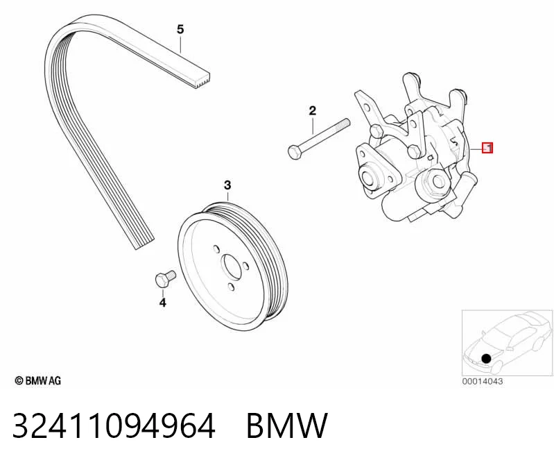 32411094964 BMW Pompa wspomagania hydraulicznego kierownicy