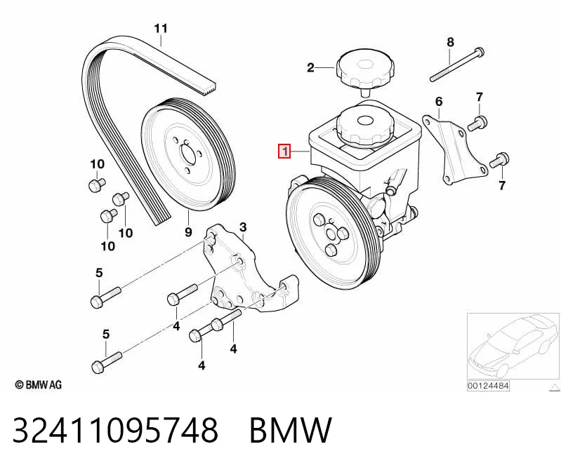 32411095748 BMW Pompa wspomagania hydraulicznego kierownicy