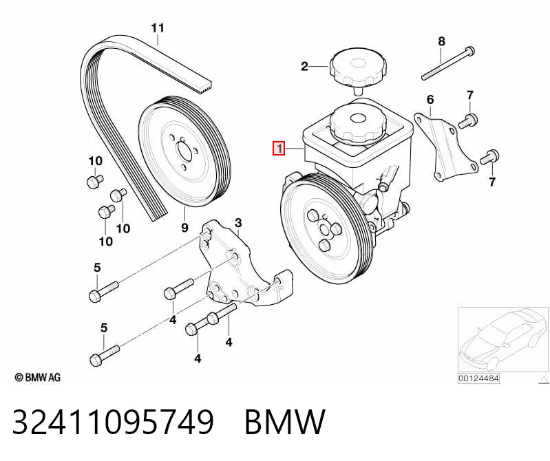 32411095749 BMW Pompa wspomagania hydraulicznego kierownicy