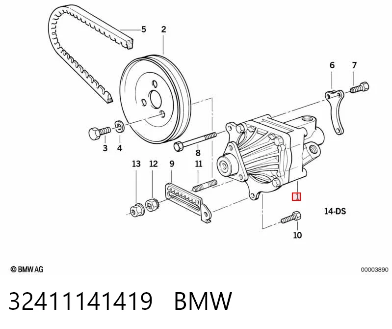 32411141419 BMW Pompa wspomagania hydraulicznego kierownicy