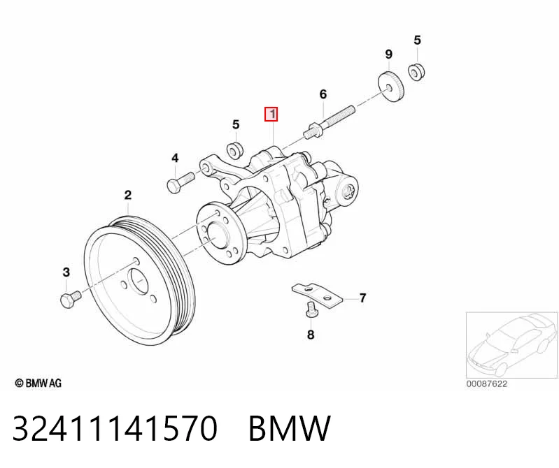 32411141570 BMW Pompa wspomagania hydraulicznego kierownicy