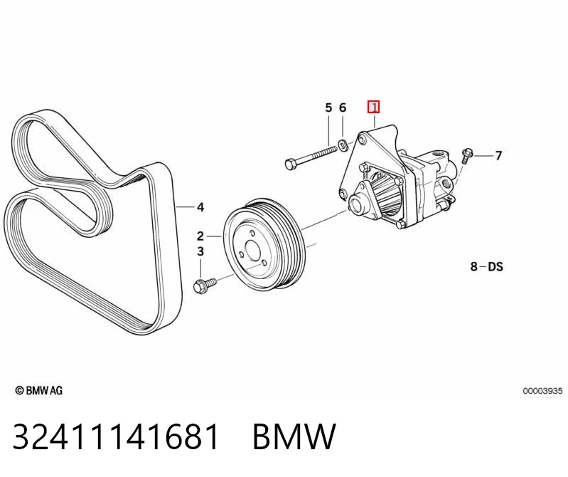 32411141681 BMW Pompa wspomagania hydraulicznego kierownicy
