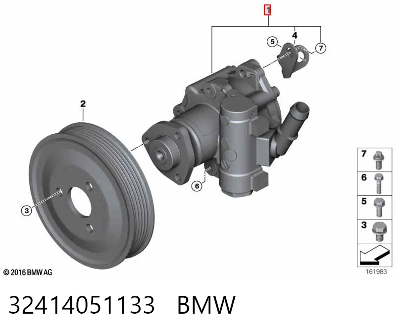 32414051133 BMW Pompa wspomagania hydraulicznego kierownicy