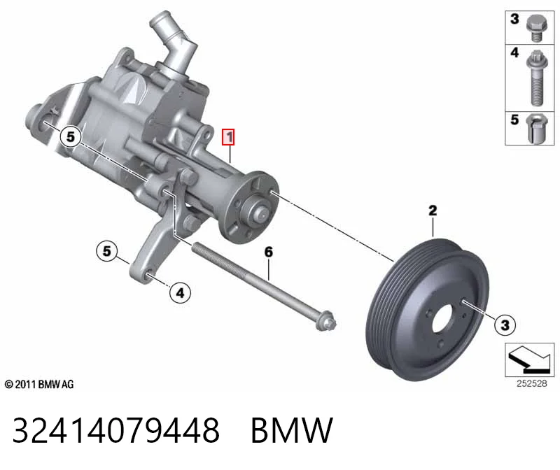 Pompa wspomagania hydraulicznego kierownicy do BMW 5  F10