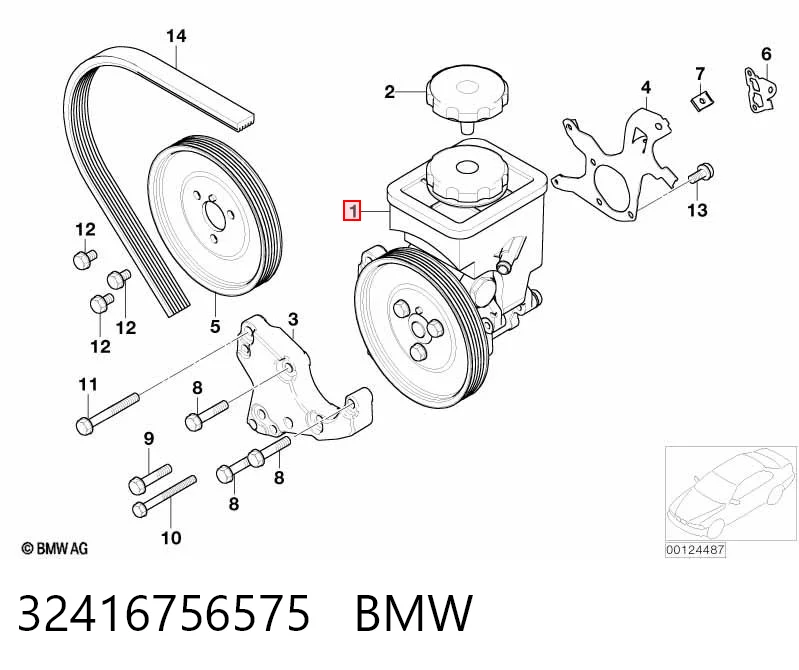 32416756575 BMW Pompa wspomagania hydraulicznego kierownicy