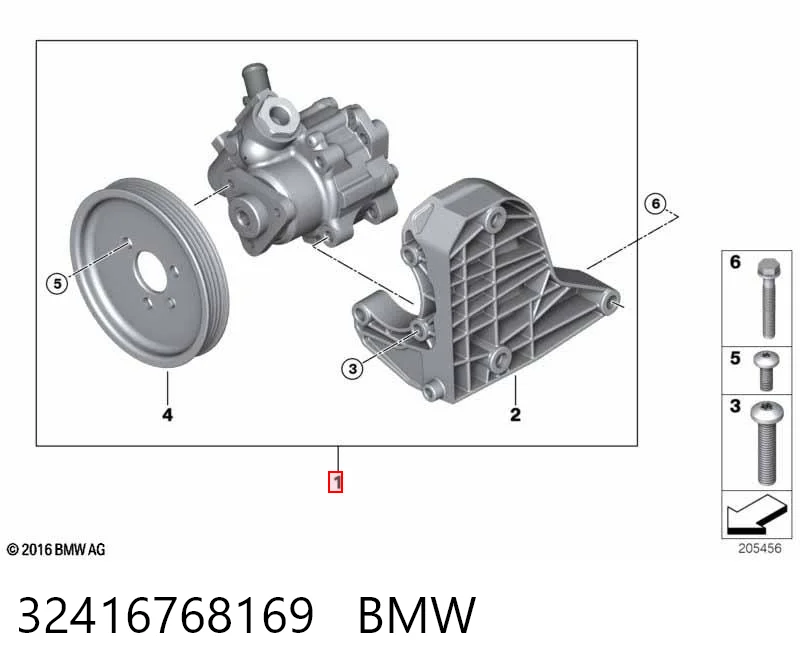 32416768169 BMW Pompa wspomagania hydraulicznego kierownicy