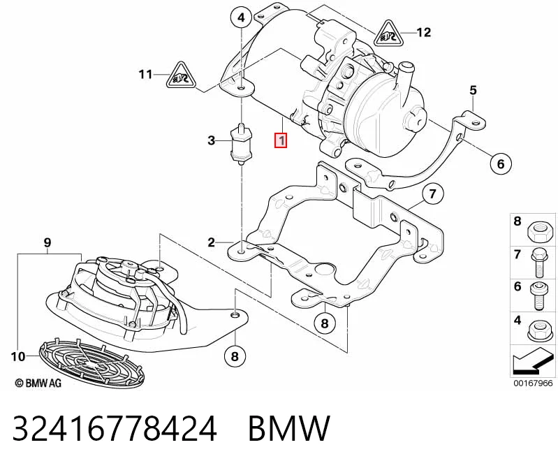 32416778424 BMW Pompa wspomagania hydraulicznego kierownicy