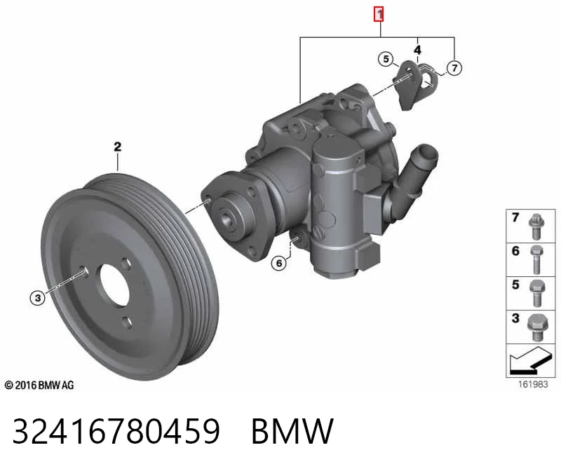 32416780459 BMW Pompa wspomagania hydraulicznego kierownicy
