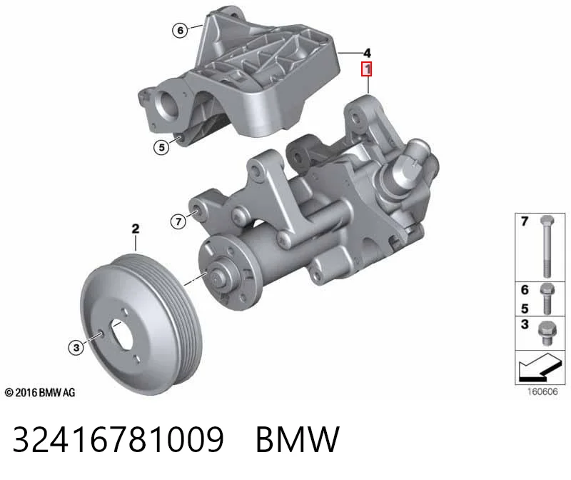 32416781009 BMW Pompa wspomagania hydraulicznego kierownicy