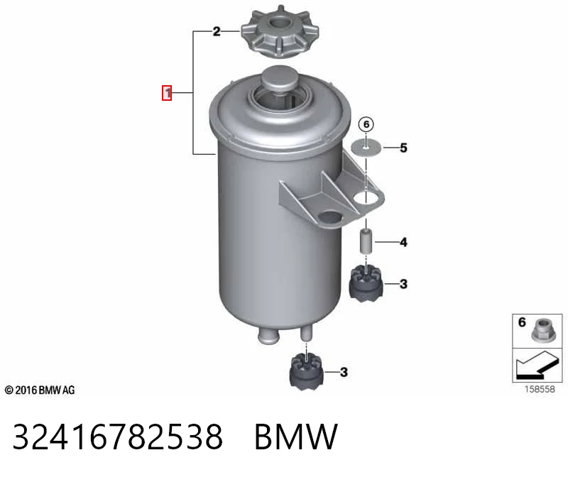 32416782538 BMW Zbiornik płynu wspomagania