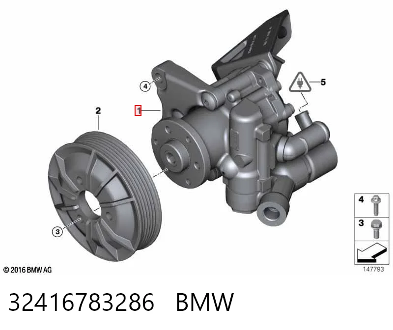 32416783286 BMW Pompa wspomagania hydraulicznego kierownicy