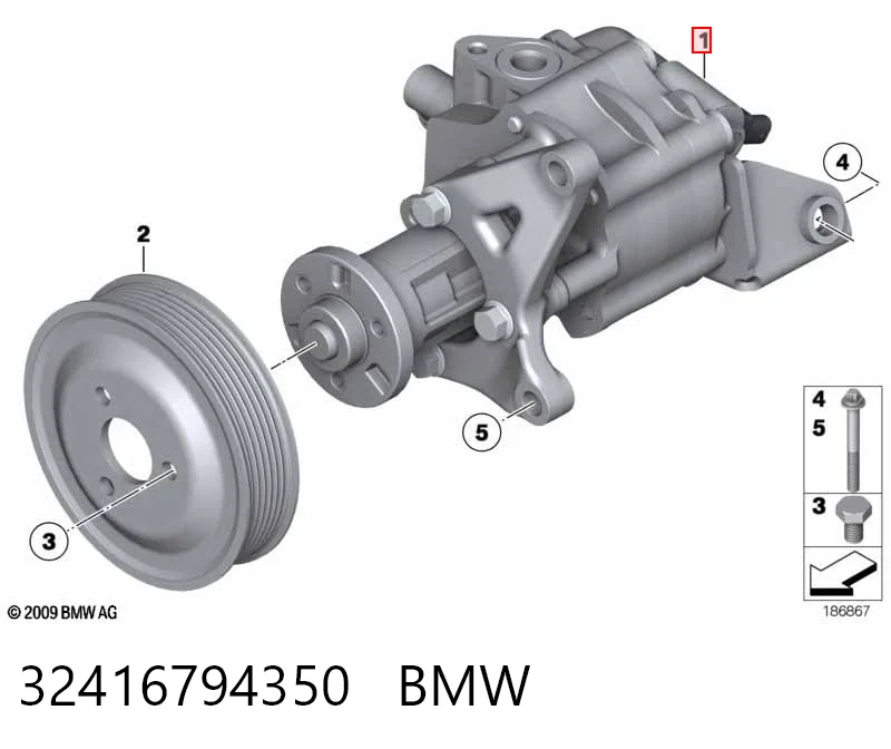 32416794350 BMW Pompa wspomagania hydraulicznego kierownicy