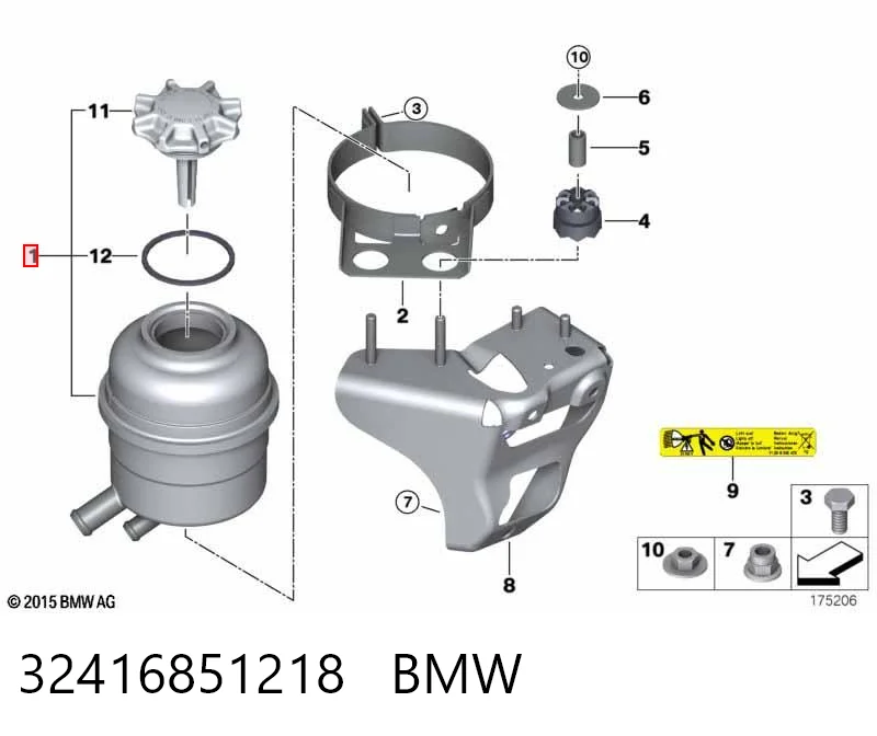 32416851218 BMW Zbiornik płynu wspomagania
