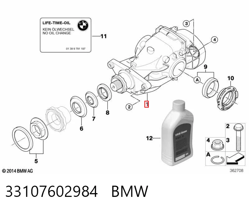 33107602984 BMW Reduktor mostu tylnego