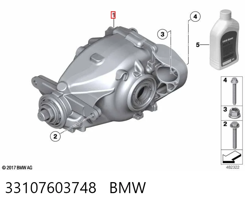 33107603748 BMW Reduktor mostu tylnego