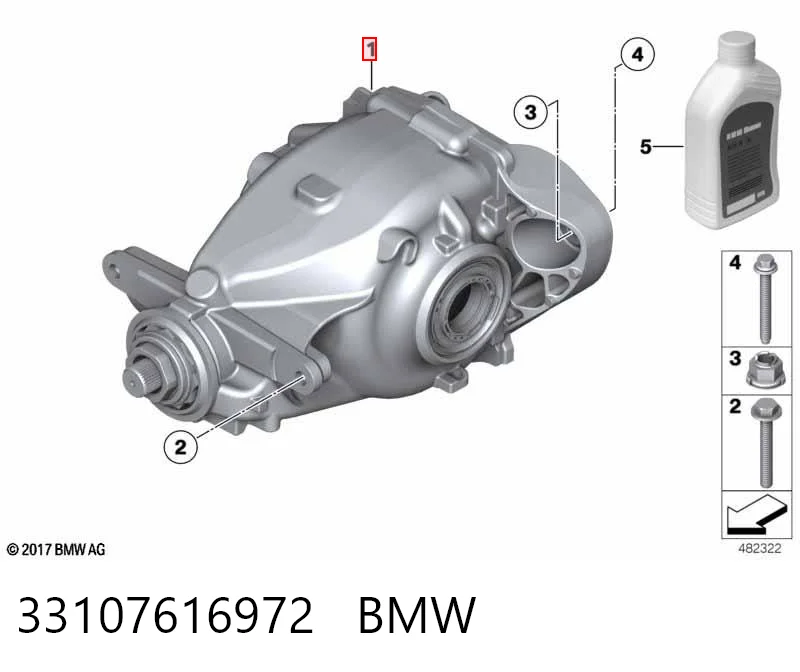 33107616972 BMW Reduktor mostu tylnego