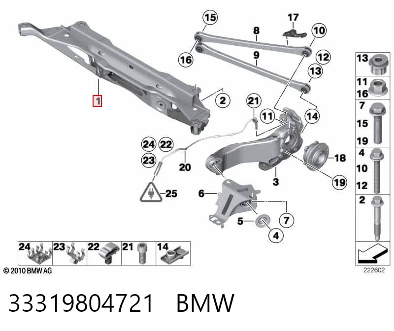 Korpus osi tylnej do Mini COUNTRYMAN  R60
