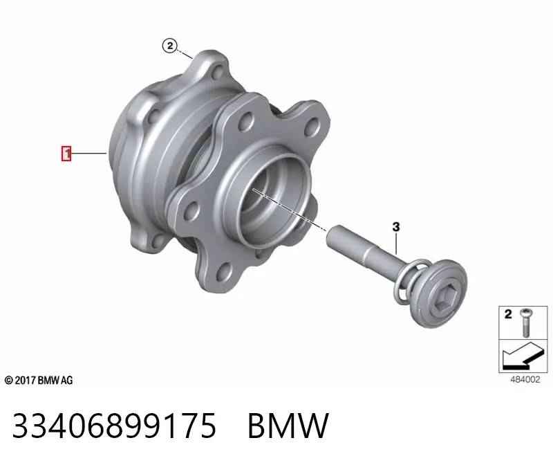 33406899175 BMW Piasta przednia