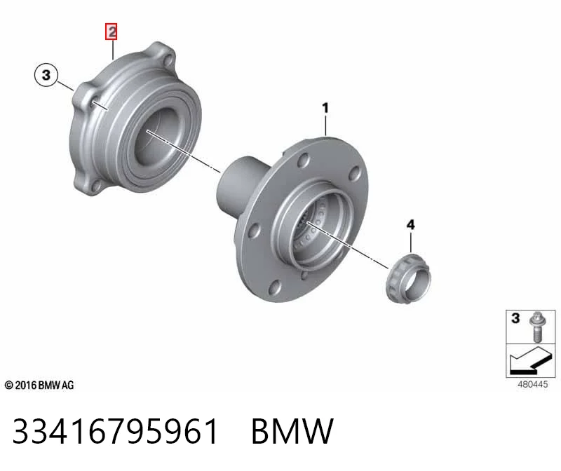 33416795961 BMW Lożysko piasty tylnej