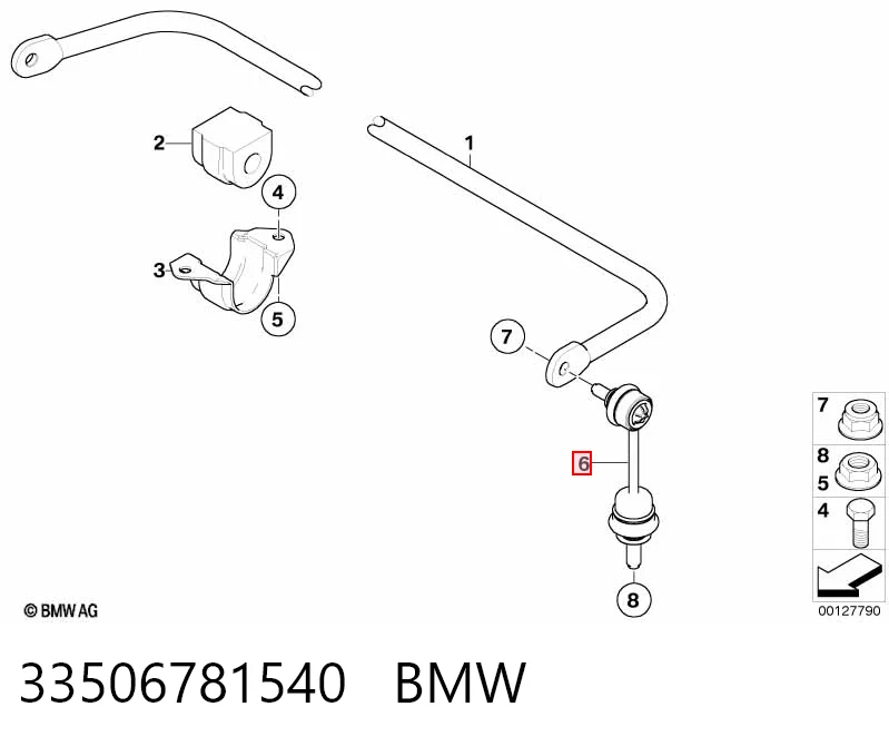 33506781540 BMW Łącznik stabilizatora tylnego