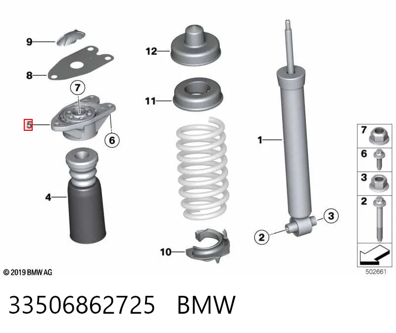 33506862725 BMW Poduszka amortyzatora tylnego
