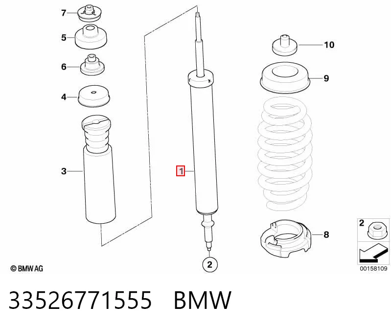 33526771555 BMW Amortyzator tylny
