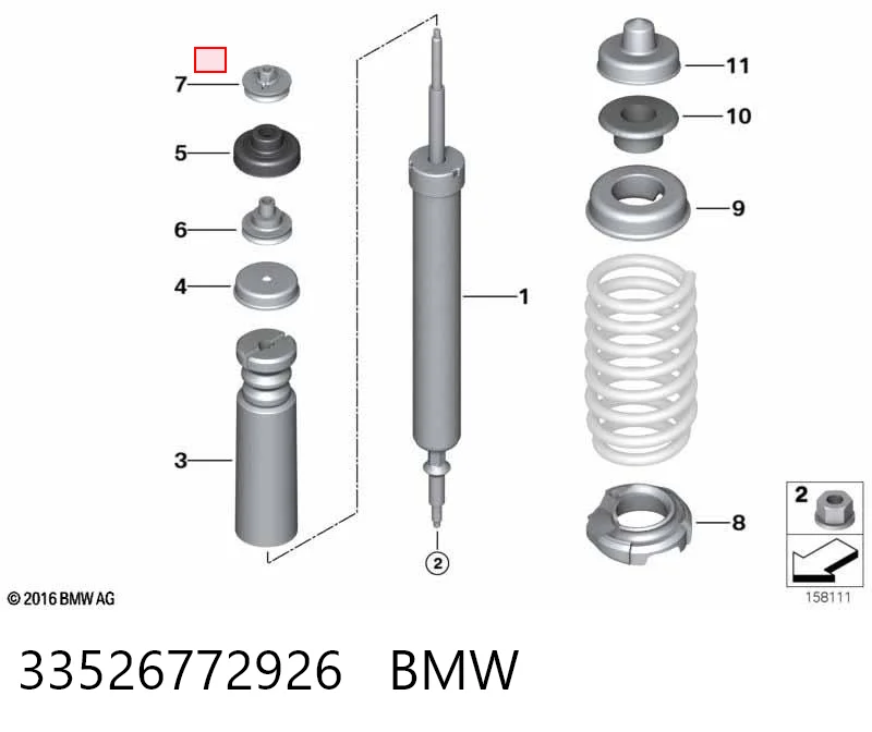 33526772926 BMW Amortyzator tylny