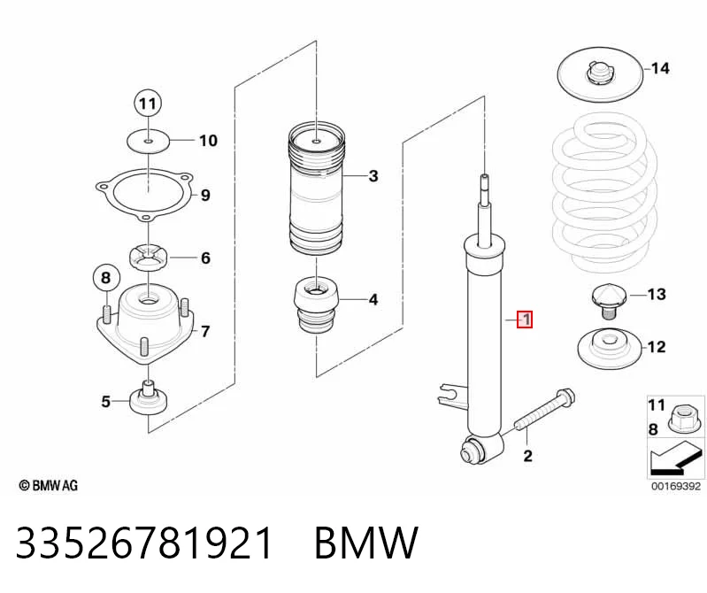 33526781921 BMW Amortyzator tylny lewy