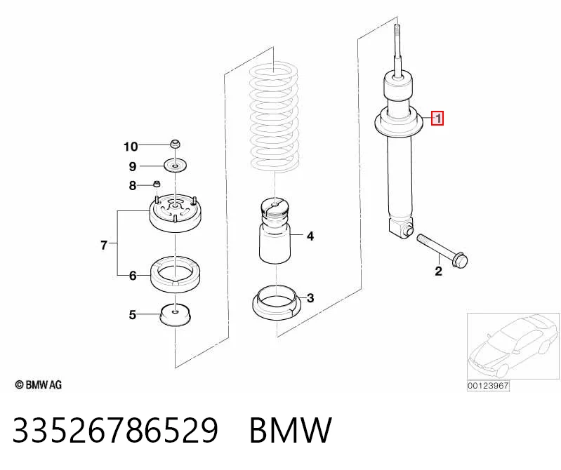 33526786529 BMW Amortyzator tylny