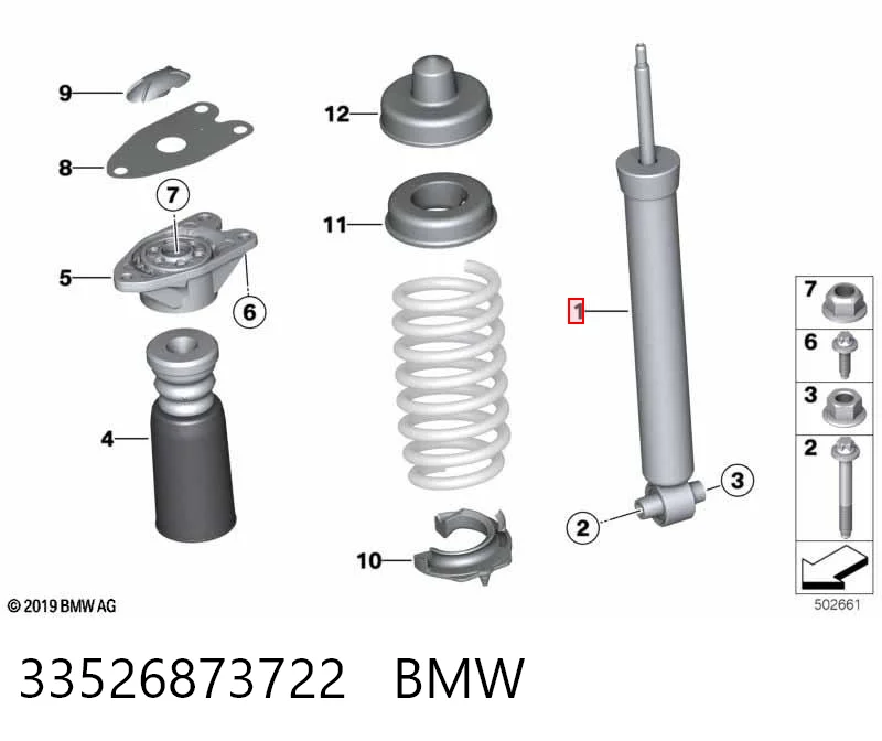 33526873722 BMW Amortyzator tylny