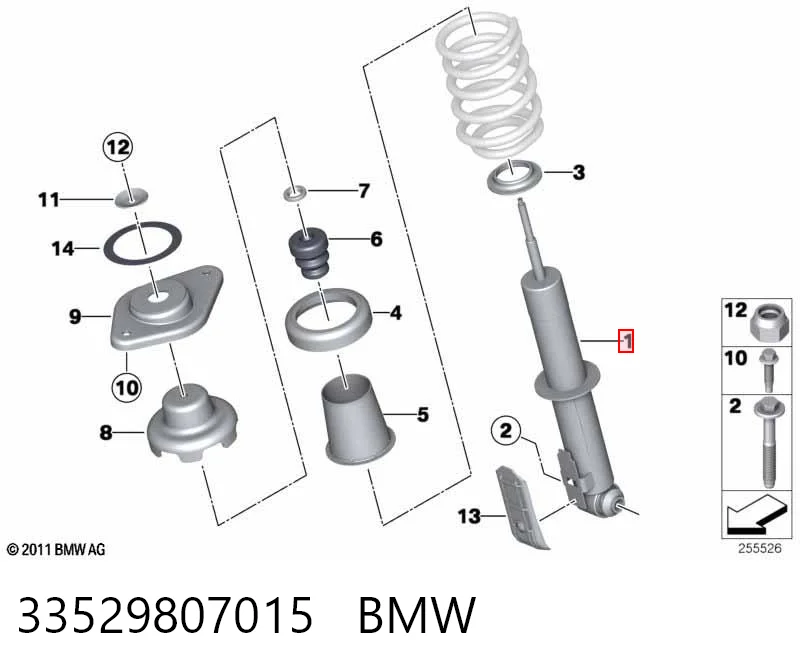 33529807015 BMW Amortyzator tylny lewy