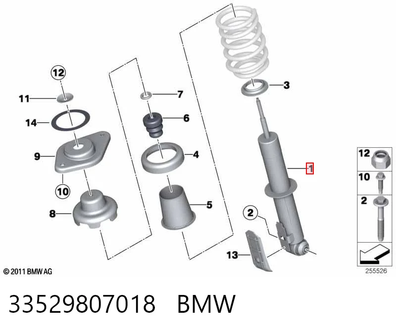 33529807018 BMW Amortyzator tylny lewy