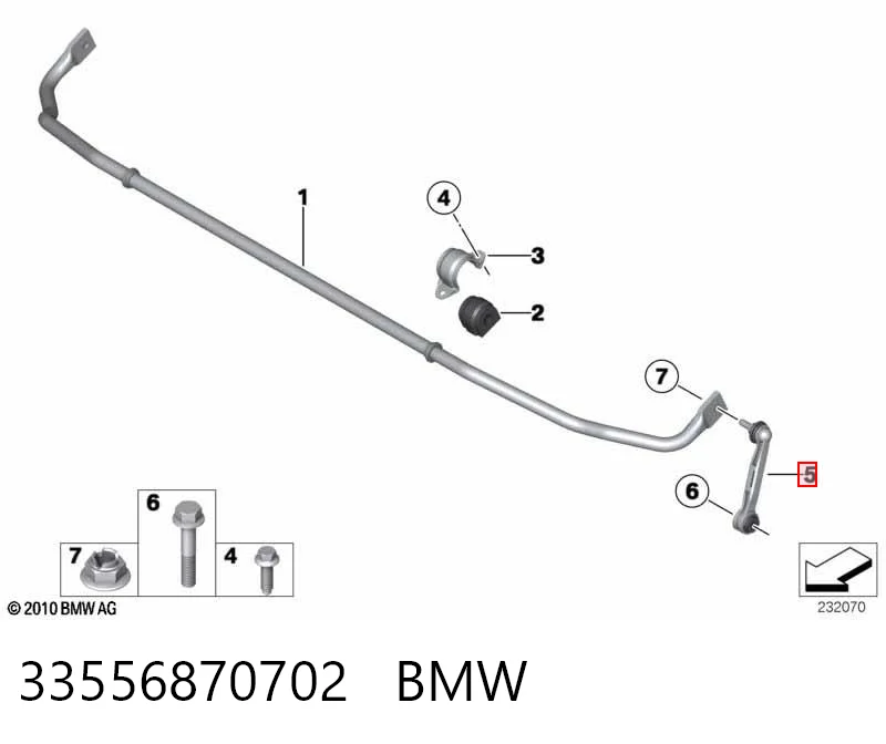 33556870702 BMW Łącznik stabilizatora tylnego