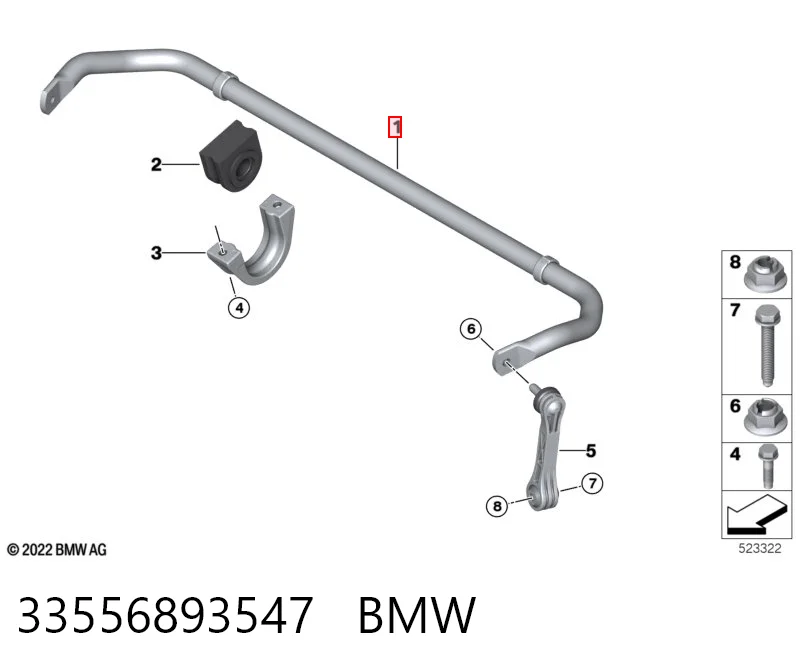 Stabilizator tylny do BMW X7  G07