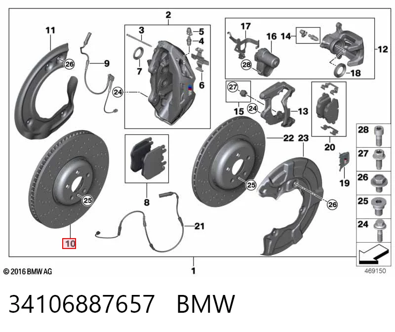 34106887657 BMW Tarcza hamulcowa przednia