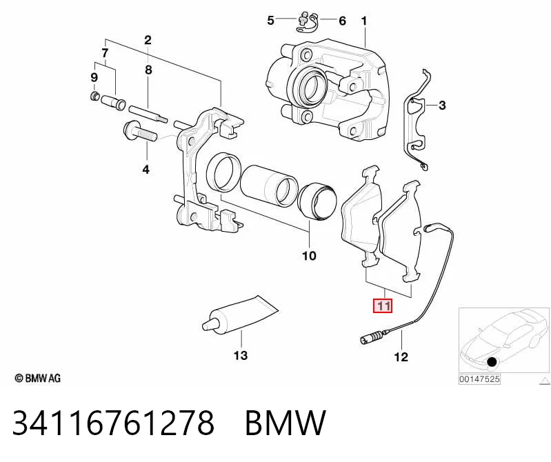 34116761278 BMW