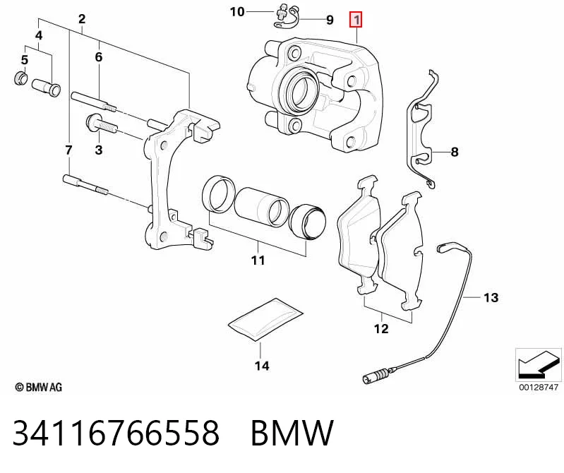 Do koszyka Zacisk hamulcowy tylny prawy BMW 3  E36