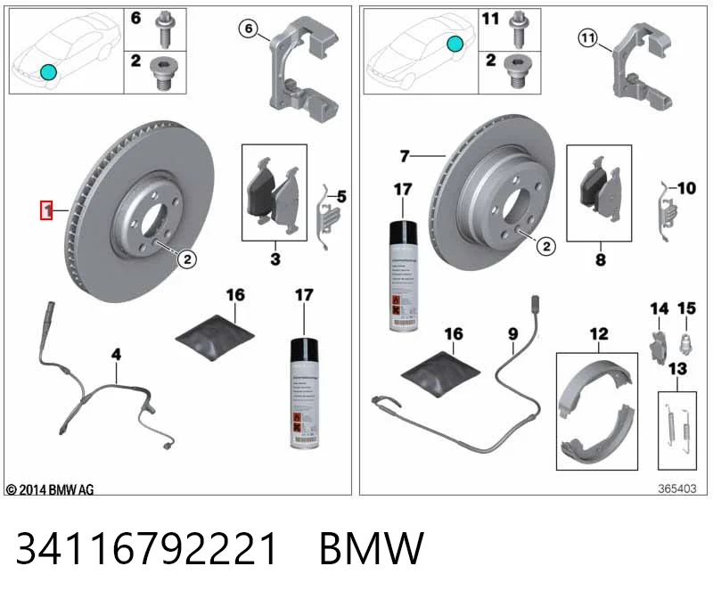 34116792221 BMW Tarcza hamulcowa przednia