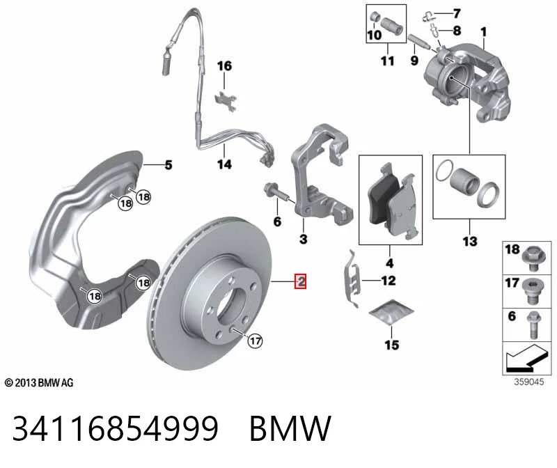 34116854999 BMW Tarcza hamulcowa przednia